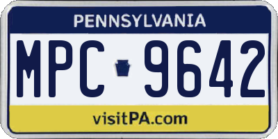 PA license plate MPC9642