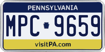 PA license plate MPC9659