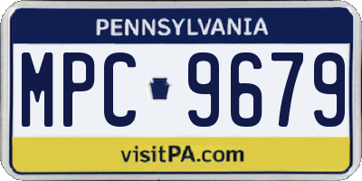 PA license plate MPC9679