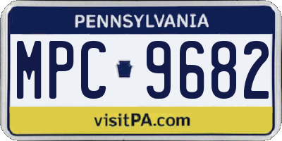 PA license plate MPC9682