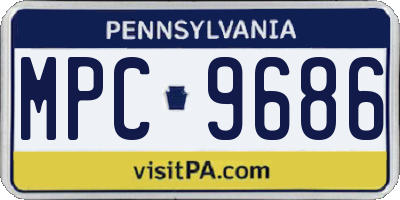 PA license plate MPC9686