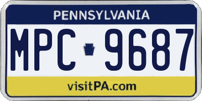 PA license plate MPC9687