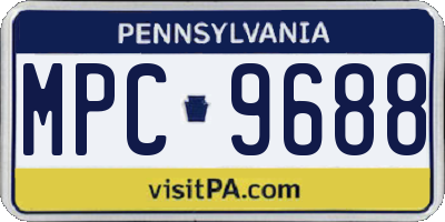 PA license plate MPC9688