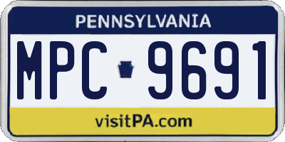 PA license plate MPC9691