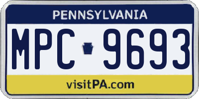 PA license plate MPC9693