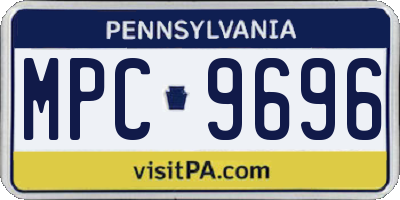 PA license plate MPC9696
