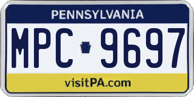 PA license plate MPC9697