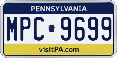 PA license plate MPC9699