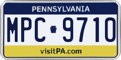 PA license plate MPC9710