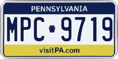 PA license plate MPC9719