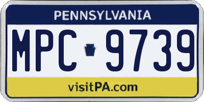 PA license plate MPC9739