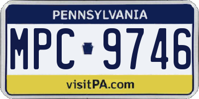 PA license plate MPC9746