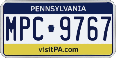 PA license plate MPC9767