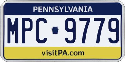 PA license plate MPC9779