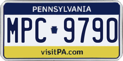 PA license plate MPC9790