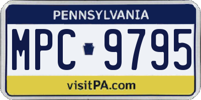 PA license plate MPC9795