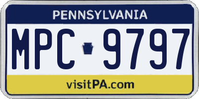 PA license plate MPC9797