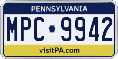 PA license plate MPC9942