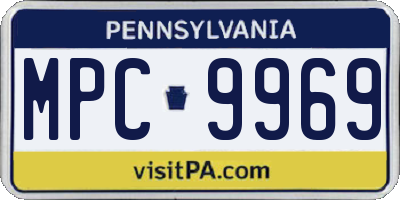PA license plate MPC9969
