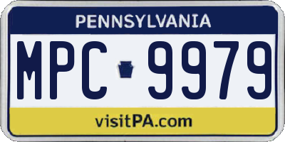 PA license plate MPC9979