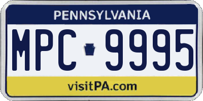 PA license plate MPC9995