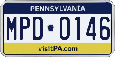 PA license plate MPD0146