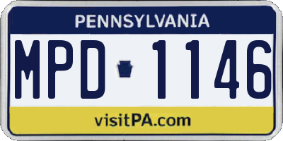 PA license plate MPD1146