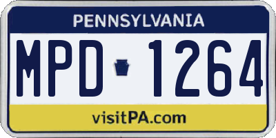 PA license plate MPD1264