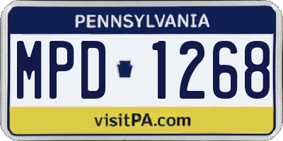 PA license plate MPD1268