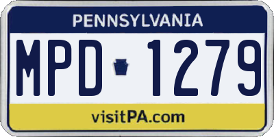 PA license plate MPD1279