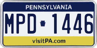 PA license plate MPD1446