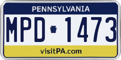 PA license plate MPD1473