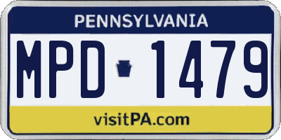PA license plate MPD1479