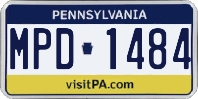 PA license plate MPD1484
