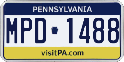 PA license plate MPD1488