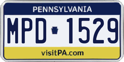 PA license plate MPD1529