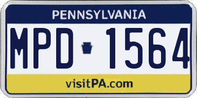 PA license plate MPD1564