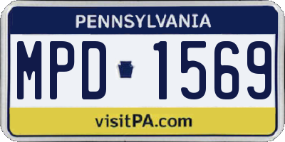 PA license plate MPD1569