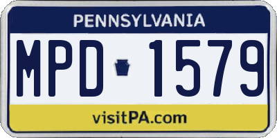 PA license plate MPD1579