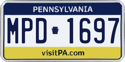 PA license plate MPD1697