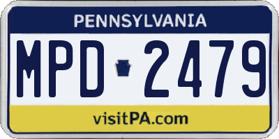 PA license plate MPD2479