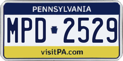 PA license plate MPD2529