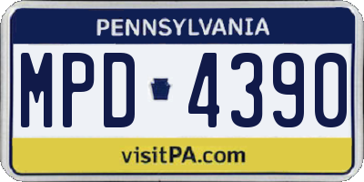PA license plate MPD4390