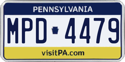 PA license plate MPD4479
