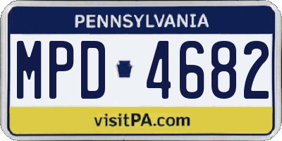 PA license plate MPD4682