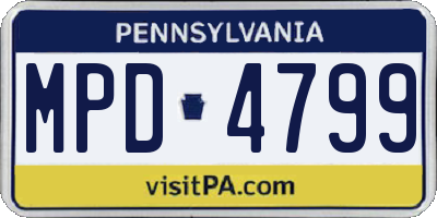 PA license plate MPD4799