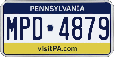 PA license plate MPD4879