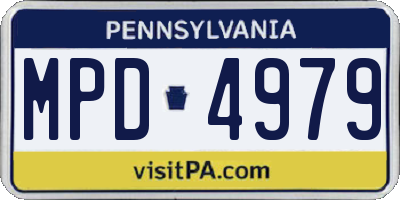 PA license plate MPD4979