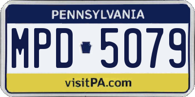 PA license plate MPD5079