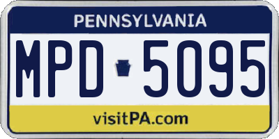 PA license plate MPD5095